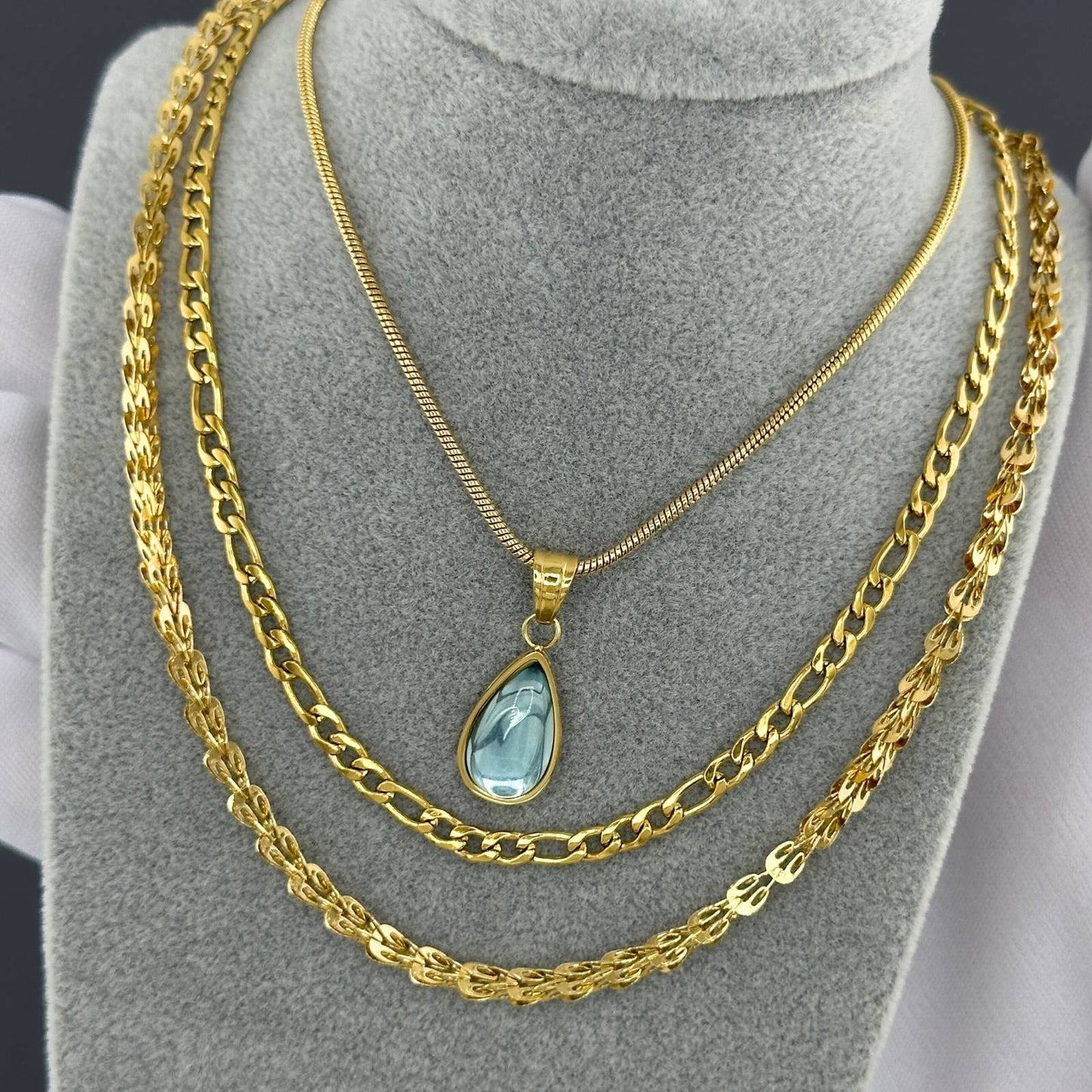 ICON CHAIN NECKLACE, 18K GOLD PLATED STEEL