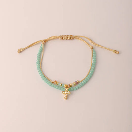 Cruz Strass Bracelet