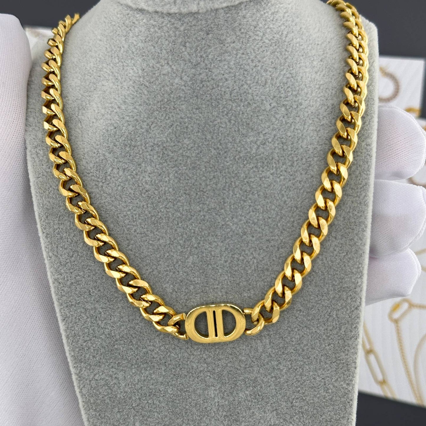SORA NECKLACE, 18K GOLD PLATED STEEL
