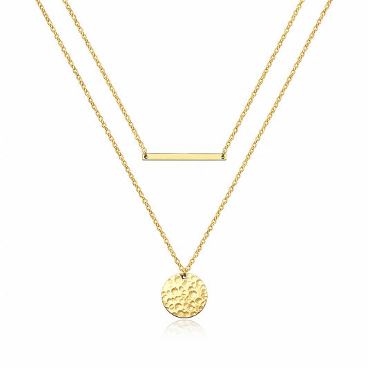 GLOW UP NECKLACE, 18K GOLD PLATED STEEL