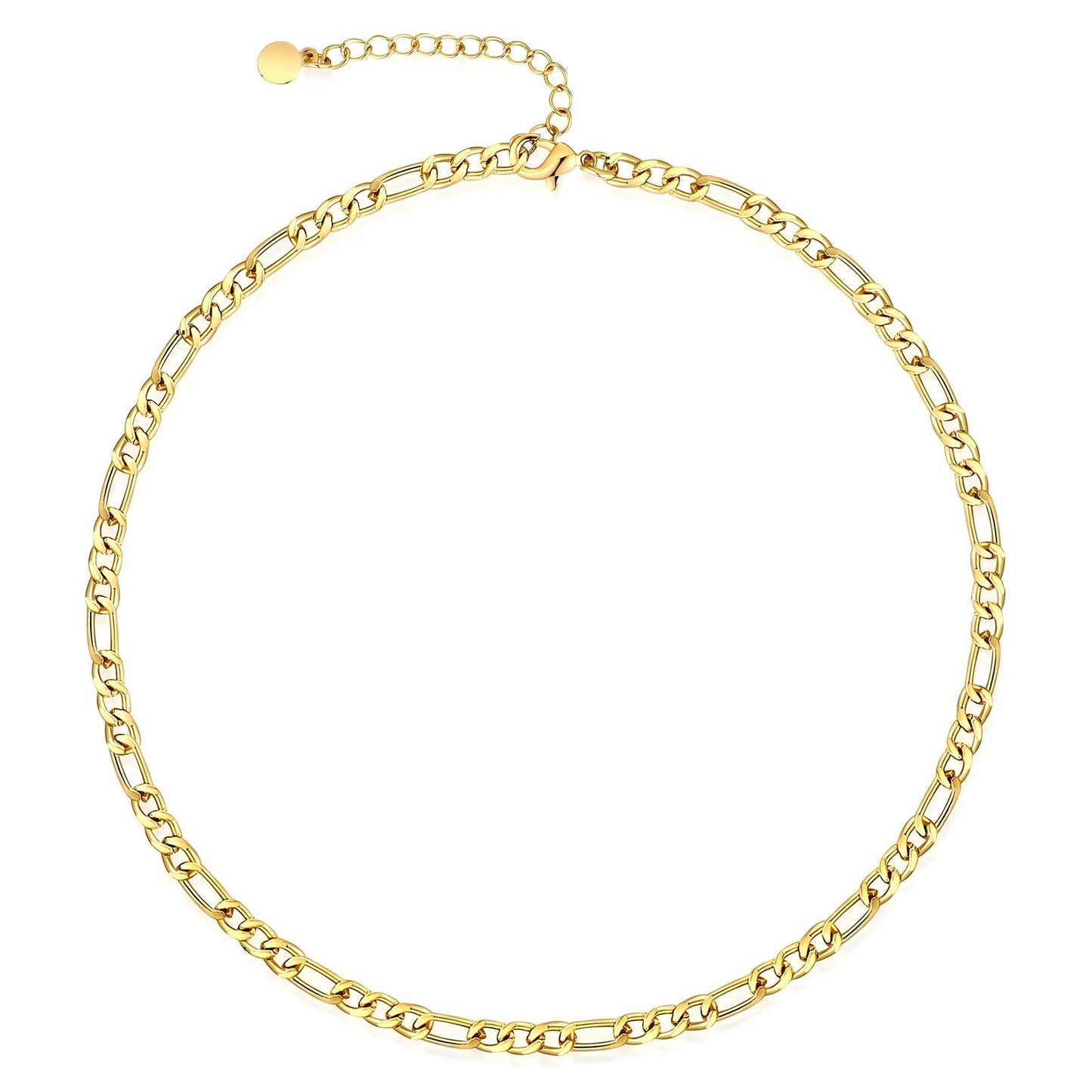 ICON CHAIN NECKLACE, 18K GOLD PLATED STEEL