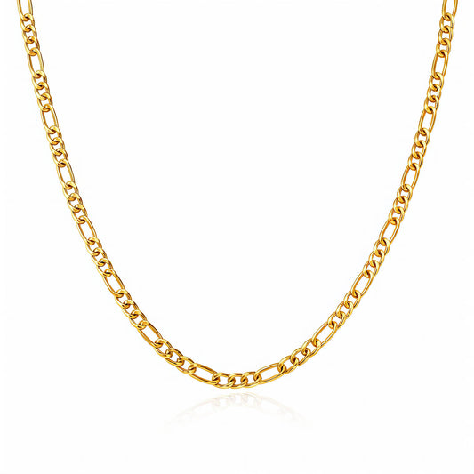 ICON CHAIN NECKLACE, 18K GOLD PLATED STEEL