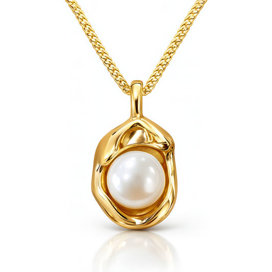 ARIA NECKLACE, 18K GOLD PLATED STEEL