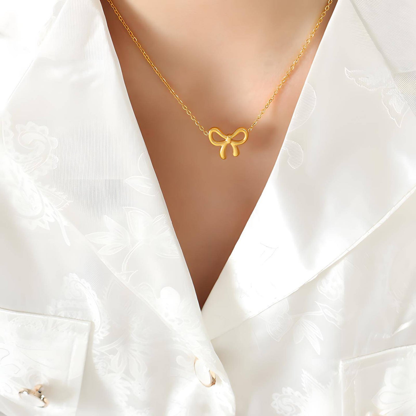 MIA NECKLACE, 18K GOLD PLATED STEEL