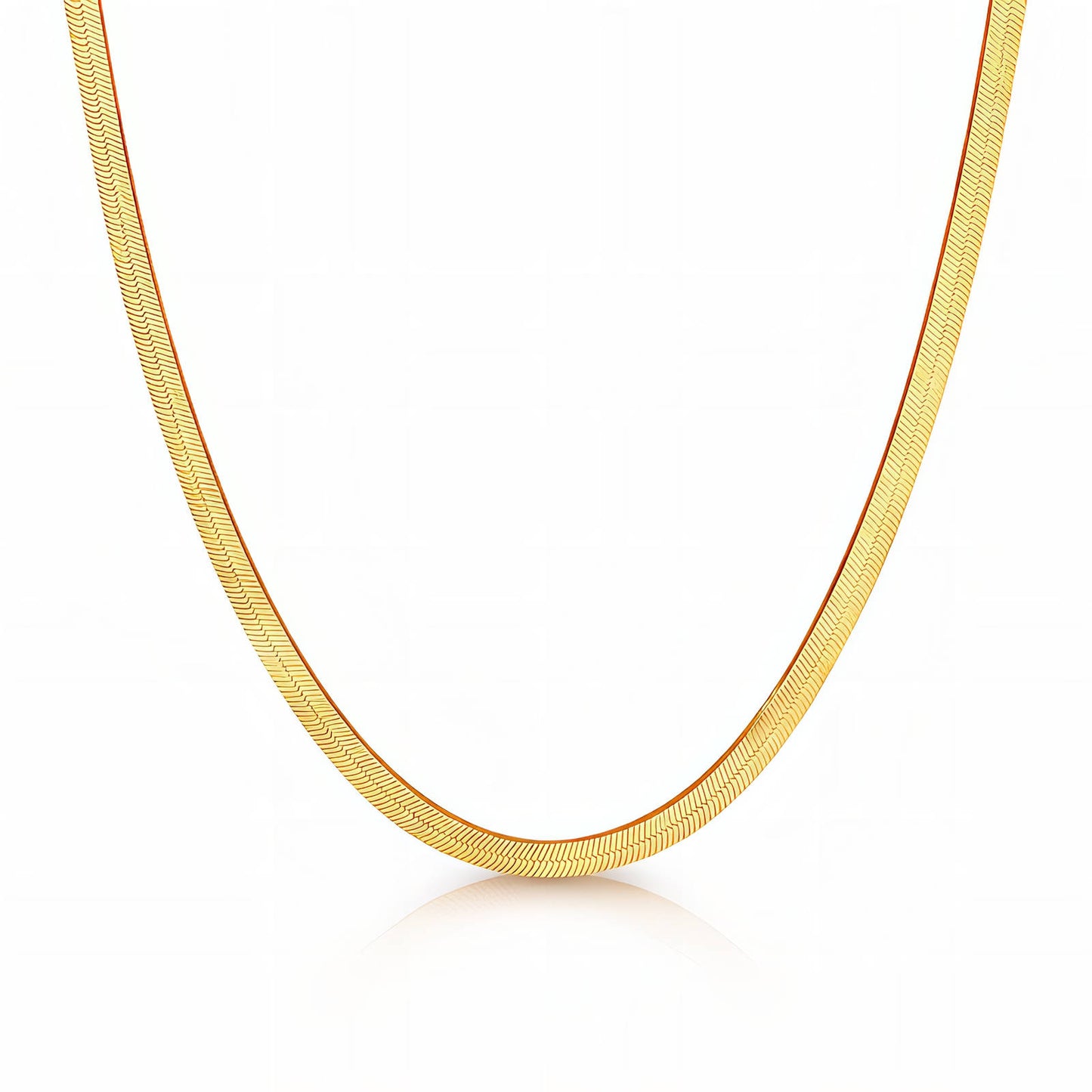 ELLE CHAIN NECKLACE, 18K GOLD PLATED STEEL